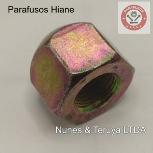 PORCA RODA SEXTAVADA CONICA GRAU 8 UNF ROSCA DIREITA 5/8 H22 CHV 1.1/16 BICROMATIZADO - Imagem 2