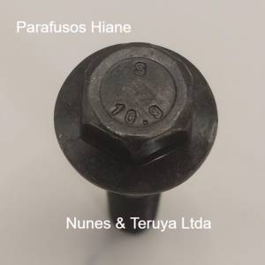 PARAFUSO 10.9 SX FLANGEADO MA RI 8X25 DIN 6921 ENEGRECIDO - Imagem 2