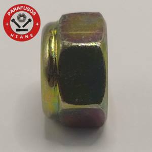 PORCA C.8 SEXTAVADA TRAVANTE MA 10 MM BAIXA CH 17 DIN 985 BICROMATIZADO CISER - Imagem 4