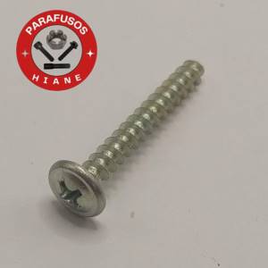 PARAFUSO PLASTCISER FLANGEADO RI 4.0X25 PHILLIPS ZINCADO BRANCO CISER - Imagem 2